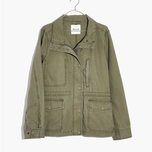 Madewell - M - olive green lightweight cargo utility “Passage Jacket”